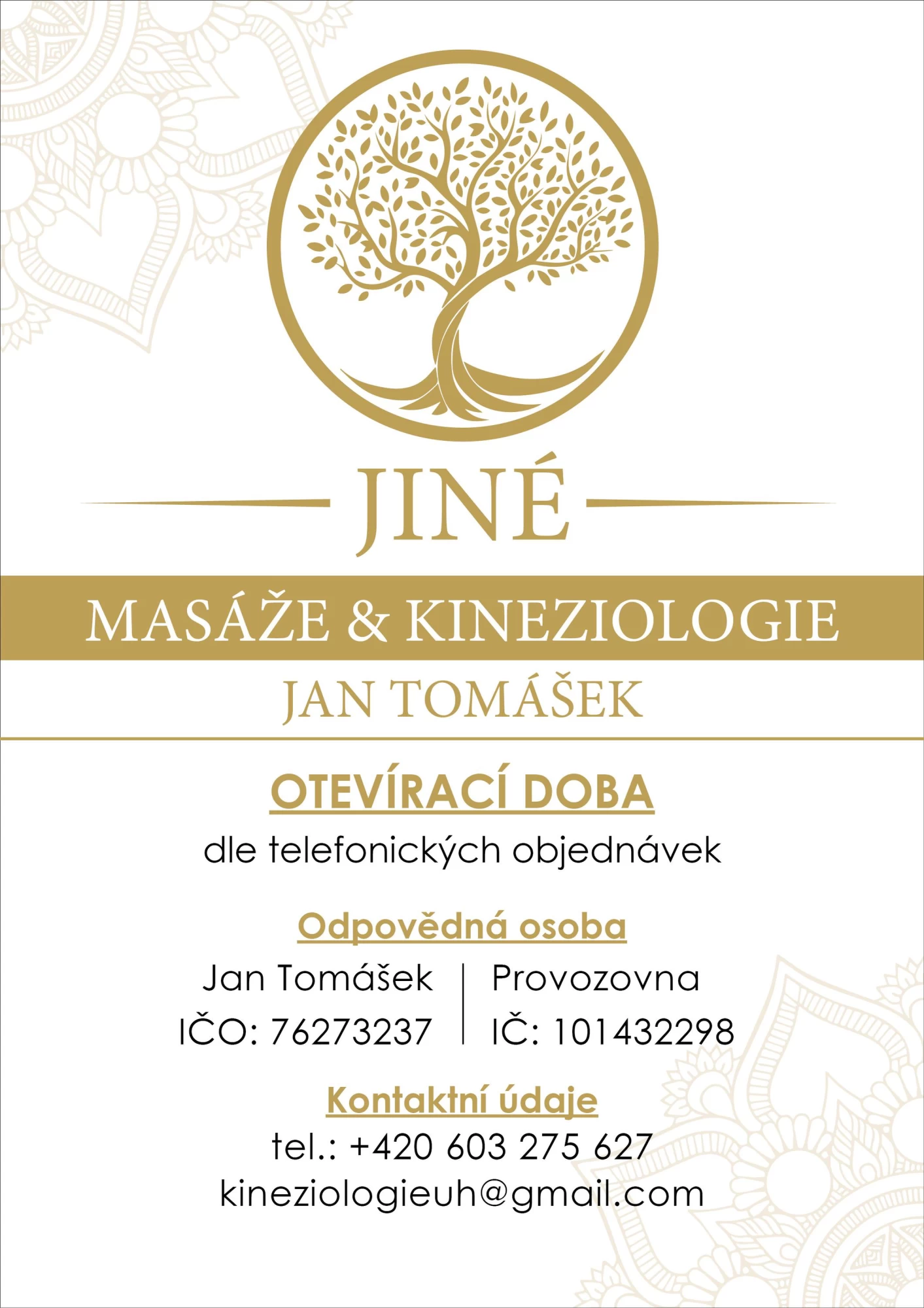Jiné masáže a kineziologie Jan Tomášek - obrázek 2